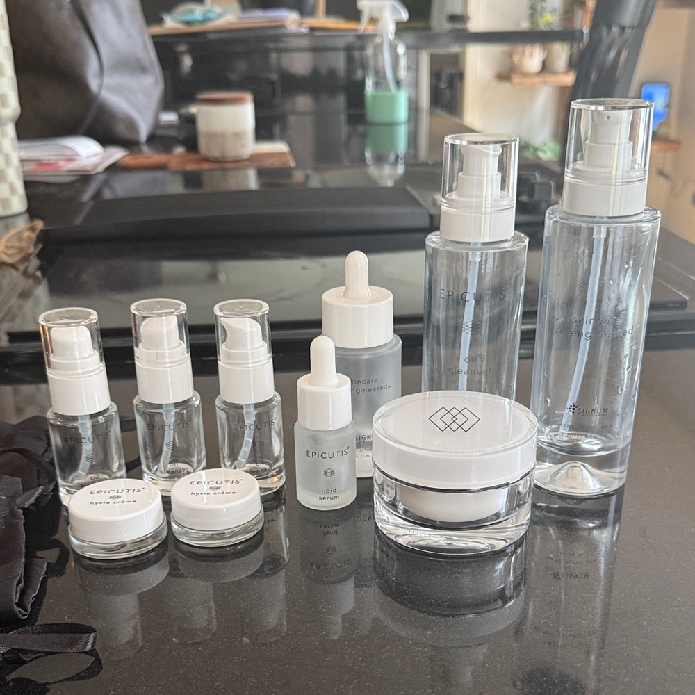 Epicutis Skincare Bottles, all empty but refillable!